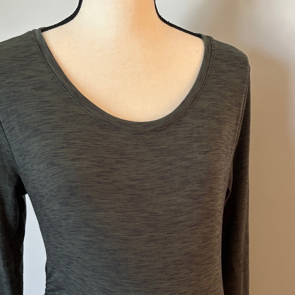 Maternity Olive Green Long Sleeve Dress - Picture 7 of 8